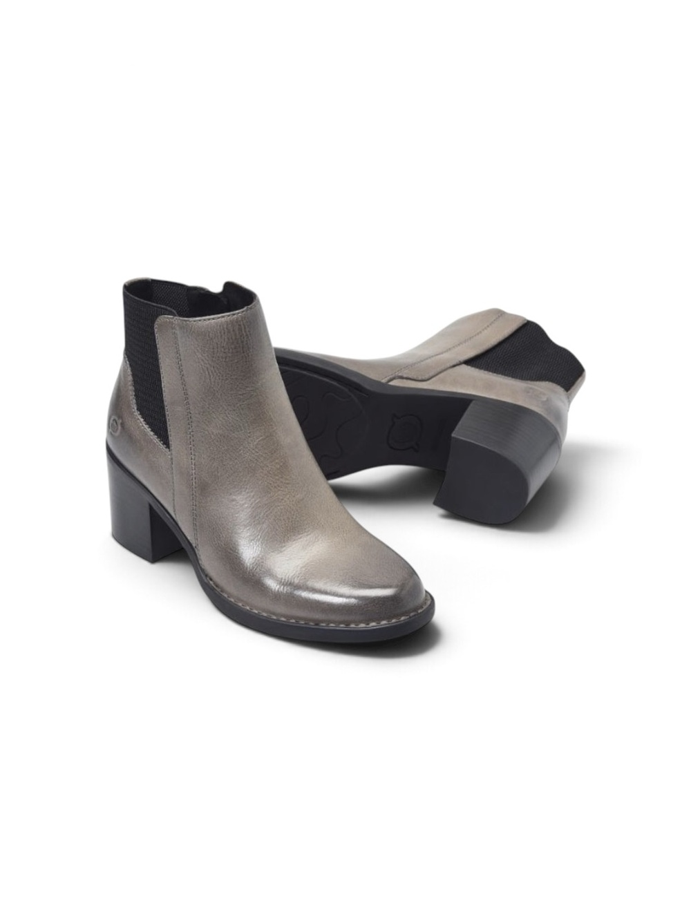 NEW Born Henni Women’s Grey Leather Chelsea Ankle Boots Sz 9